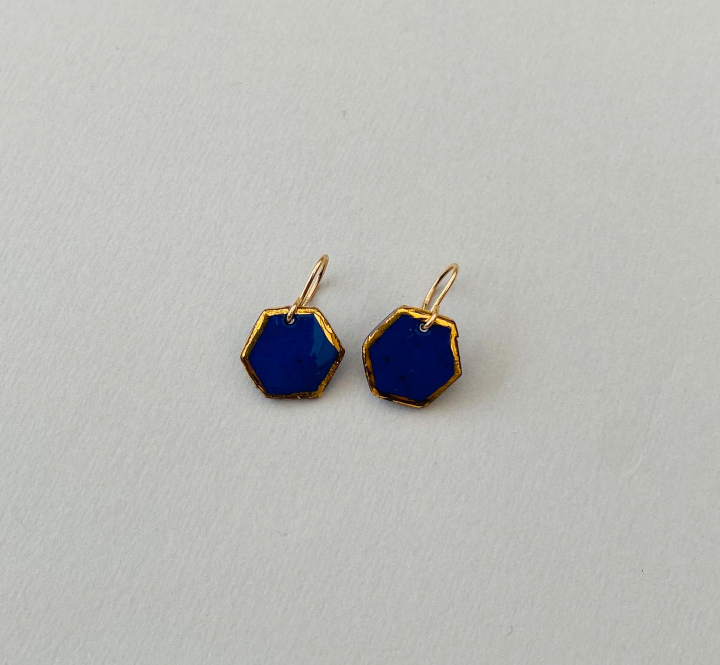 Hexagon Earrings (small pendant)