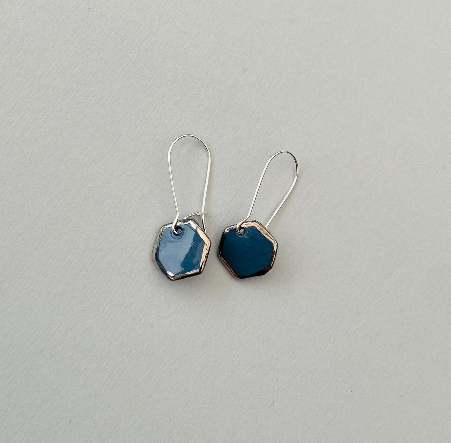 Hexagon Earrings (small pendant)